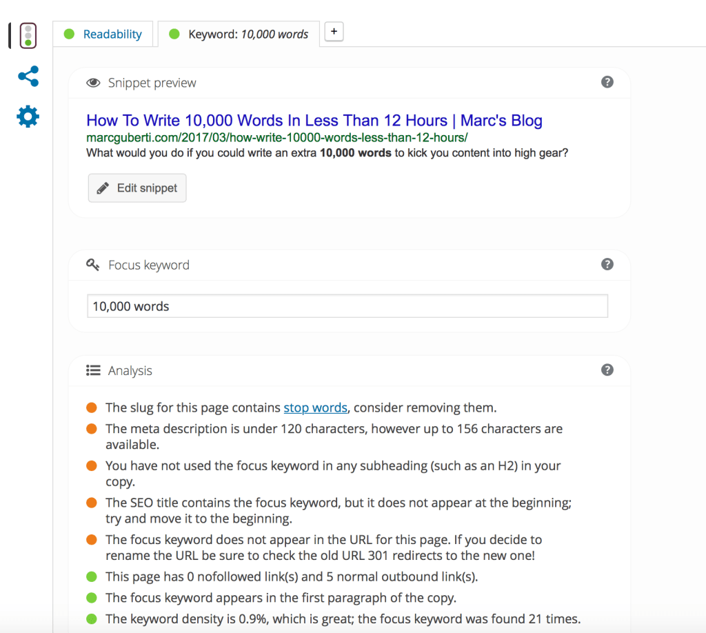 Searching for readability on outbound journey